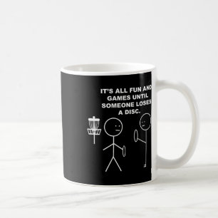 Disc Golf Frisbee Stickman Stick Figure Humour Pun Coffee Mug