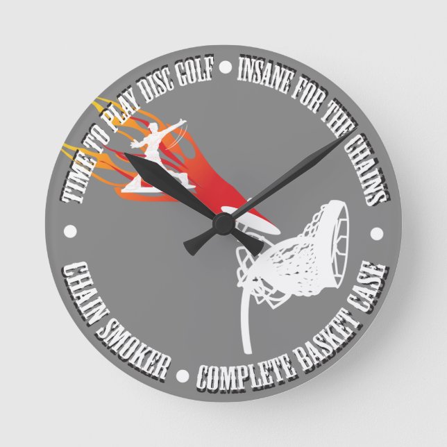 Disc Golf Frolf Customisable Clock (Front)