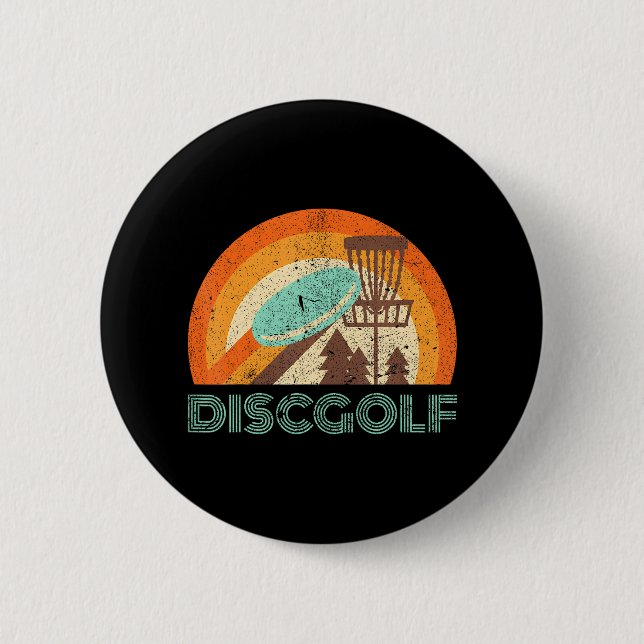 Disc Golf Funny Frisbee Disc Golf 6 Cm Round Badge (Front)
