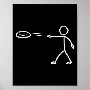 Disc Golf Funny Frisbee Frolf Men Women Kids Poster