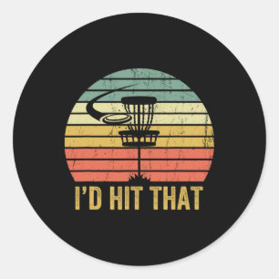 Disc Golf Funny Frisbee Sport Father's Day Classic Round Sticker