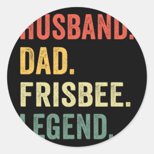 Disc Golf Funny Husnd Dad Legend Vintage Frisbee S Classic Round Sticker