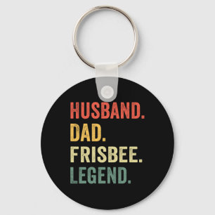 Disc Golf Funny Husnd Dad Legend Vintage Frisbee S Key Ring