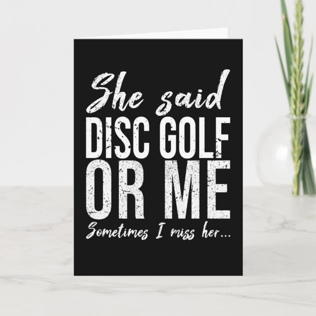 Disc Golf funny sports gift idea Card (Front)