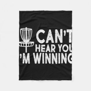 Disc Golf Funny Winner Champion Design  Fleece Blanket
