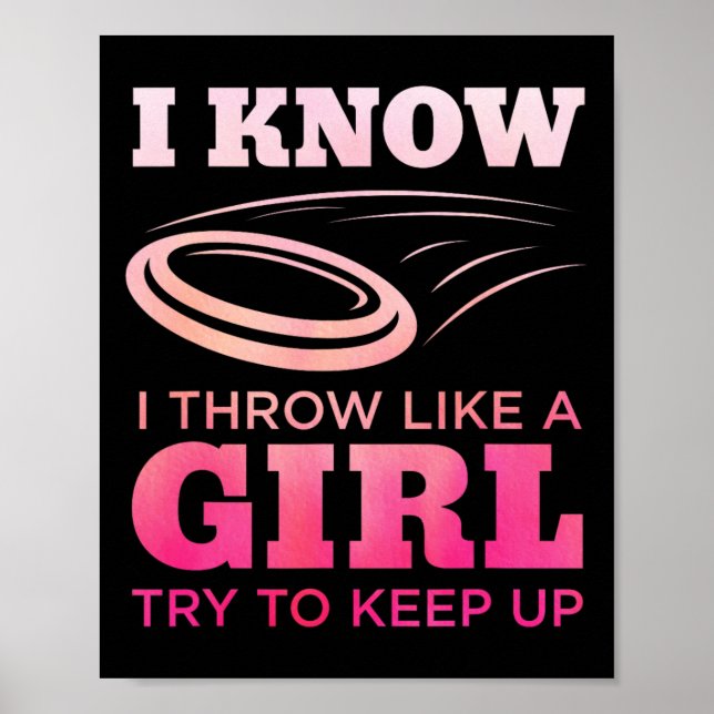 Disc Golf Girl Funny Disc Golfing Lover Player Gif Poster (Front)
