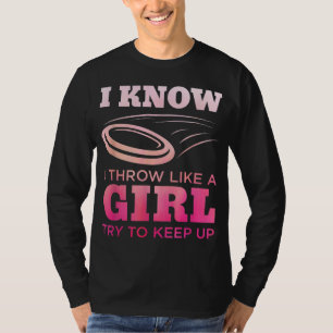 Disc Golf Girl Funny Disc Golfing Lover Player Gif T-Shirt