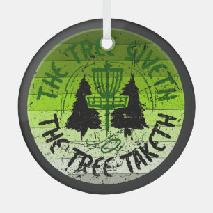 Disc Golf Glass Tree Decoration