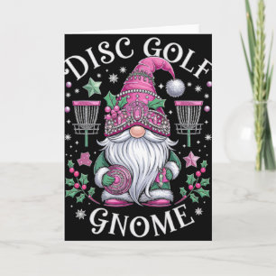 Disc Golf Gnome Christmas Spirit Fun Holiday Vibes Card
