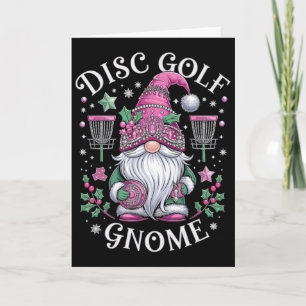 Disc Golf Gnome Christmas Spirit Fun Holiday Vibes Card