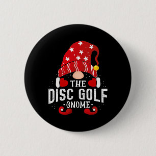 Disc Golf Gnome Matching Christmas Pjs For Family  6 Cm Round Badge