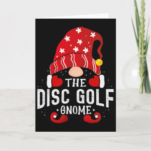 Disc Golf Gnome Matching Christmas Pjs For Family Card