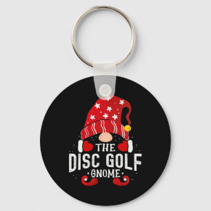 Disc Golf Gnome Matching Christmas Pjs For Family Key Ring