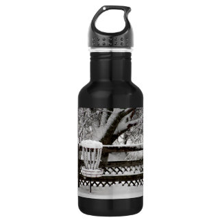 Disc Golf Goal Post in Snow 532 Ml Water Bottle