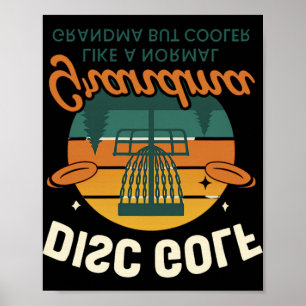 Disc Golf Grandma Champion Chains  Poster