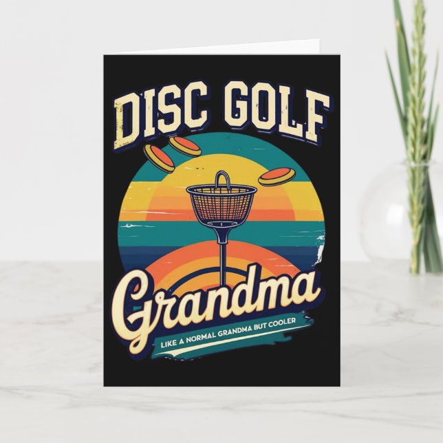 Disc Golf Grandma Rainbow Clic  Card (Front)