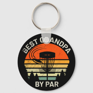 Disc Golf Grandpa Best Grandfather By Par Frisbee Key Ring