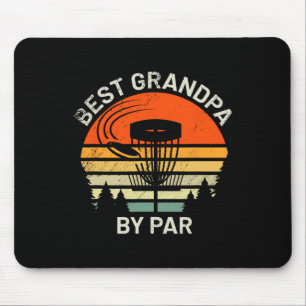 Disc Golf Grandpa Best Grandfather By Par Frisbee Mouse Pad