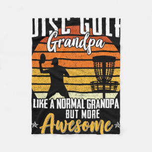 Disc Golf Grandpa Disc Golfing Frisbee Disc Golf F Fleece Blanket
