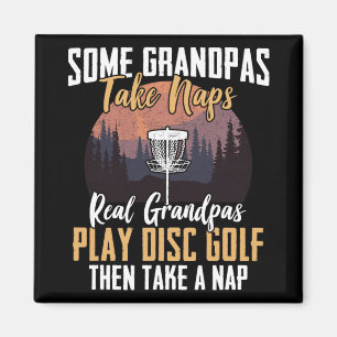 Disc Golf Grandpa Disc Golfing Frisbee Disc Golf F Magnet