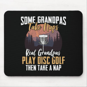 Disc Golf Grandpa Disc Golfing Frisbee Disc Golf F Mouse Pad
