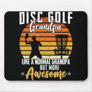 Disc Golf Grandpa Disc Golfing Frisbee Disc Golf F Mouse Pad