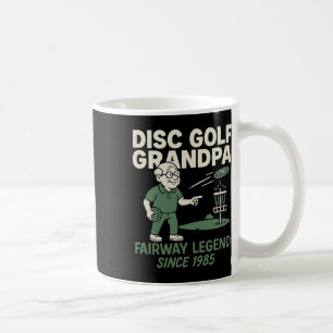Disc Golf Grandpa Fairway Legend Since 1985 Coffee Mug