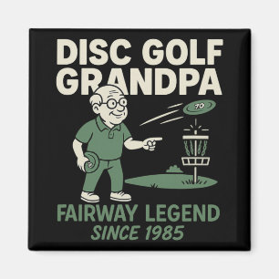 Disc Golf Grandpa Fairway Legend Since 1985 Magnet