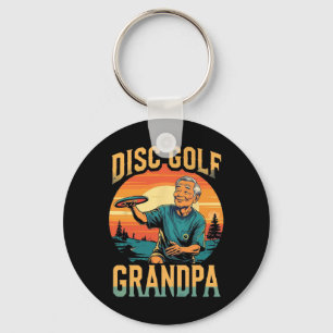 Disc Golf Grandpa – Funny Retro Sports Design For Key Ring