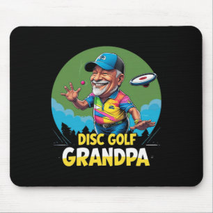 Disc Golf Grandpa – Green Dge Cap-throw Retro Mouse Pad