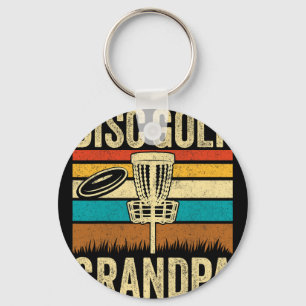 Disc Golf Grandpa - Retro Style Vintage Disc Golf Key Ring