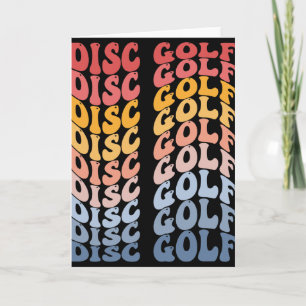 Disc Golf Groovy Disc Golfing Disc Golfer Card