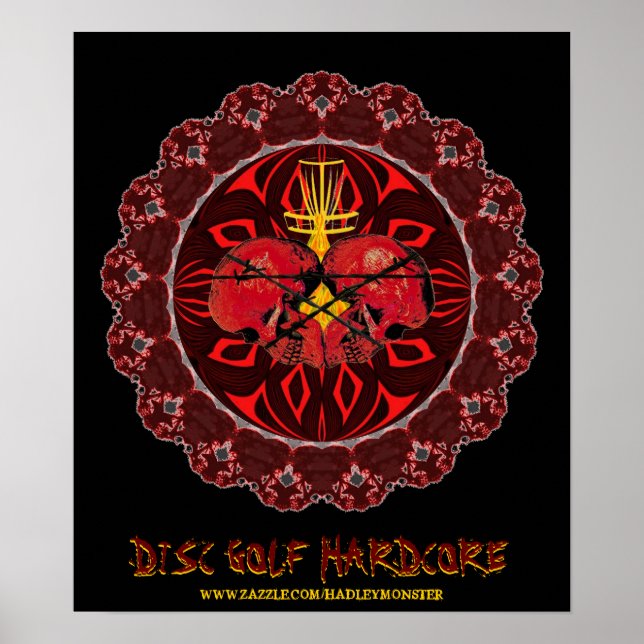 DISC GOLF HARDCORE POSTER (Front)