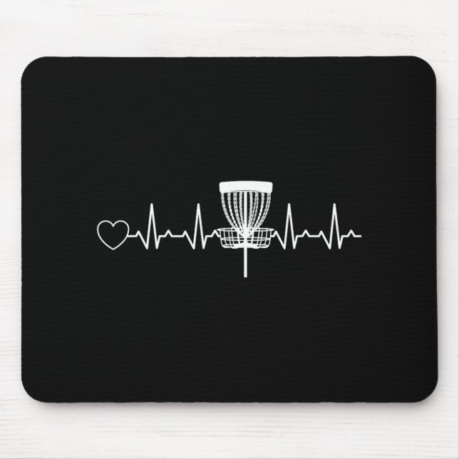 Disc Golf Heartbeat Disc Golf Sket Disc Golf  Mouse Pad (Front)