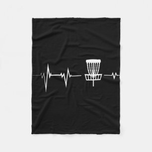 Disc Golf Heartbeat Frisbee Frolf Golf Sket Gift  Fleece Blanket
