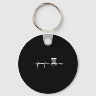 Disc Golf Heartbeat Frisbee Frolf Golf Sket Gift Key Ring