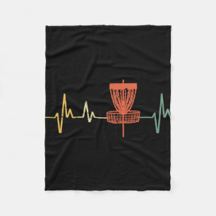 Disc Golf Heartbeat Love Frisbee Frolf Sports Wome Fleece Blanket