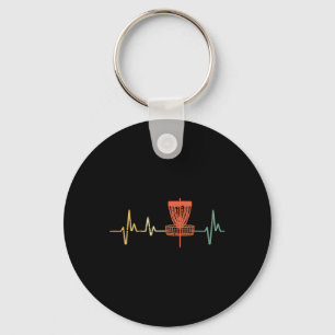 Disc Golf Heartbeat Love Frisbee Frolf Sports Wome Key Ring