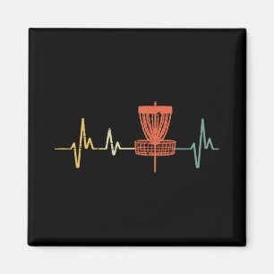 Disc Golf Heartbeat Love Frisbee Frolf Sports Wome Magnet