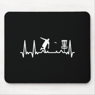 Disc Golf Heartbeat Target Sket Golfer Electrocard Mouse Pad