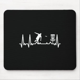Disc Golf Heartbeat Target Sket Golfer Electrocard Mouse Pad