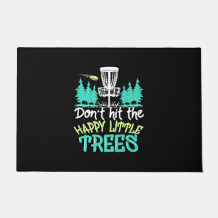 Disc Golf Hit The Happy Little Trees Doormat