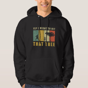 Disc Golf   Hit Trees And Curse Retro Disc Golf Hoodie