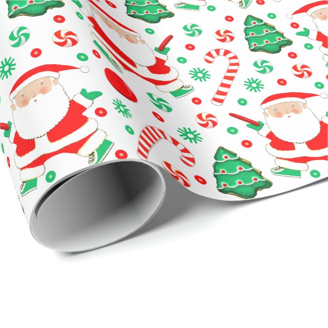 Disc Golf Holiday Gift Wrapping Paper (Roll Corner)