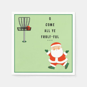 Disc Golf Holiday Party Napkin