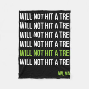 Disc Golf I Will Not Hit A Tree Aw Man Hole In One Fleece Blanket