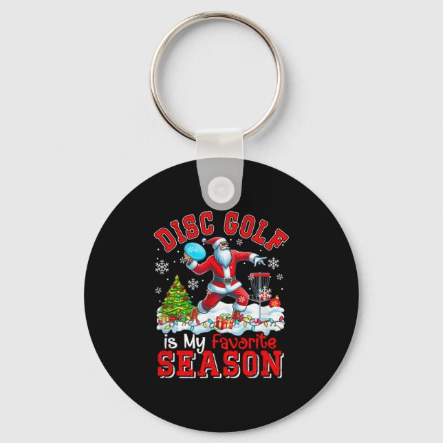 Disc Golf Is Favourite Season Costume Player Chris Key Ring (Front)