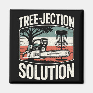 Disc Golf Joke Tree-jection Solution _2  Magnet