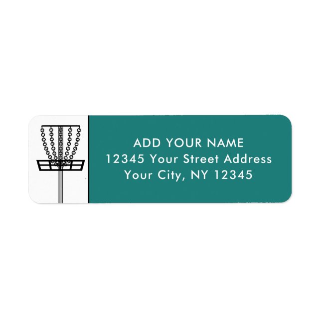 Disc Golf Label Return Address Label (Front)