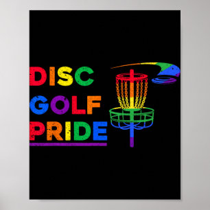 Disc Golf Lgbtq Rainbow Colour Gay Pride Month Lgb Poster